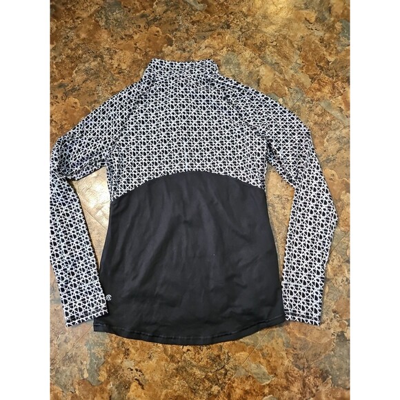 Champion C9 Quarter Zip Geometric Print with Black Panels Size M thumbholes (A84 - Picture 6 of 10